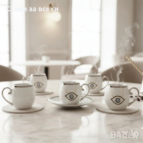 Луксозен порцеланов сервиз + 2в1 блендер и мелничка Cheffinger - Ексклузивен комплект 3 в 1, снимка 4 - Сервизи - 53225818