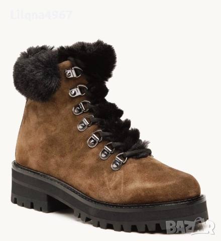 Боти GUESS Естествена Кожа Набук С Пух, снимка 1