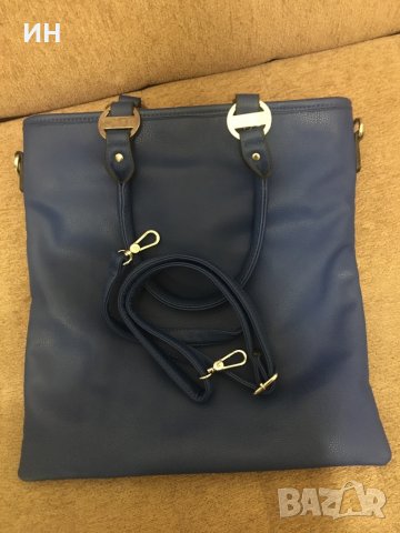 Дамска чанта в синьо, снимка 3 - Чанти - 39397410