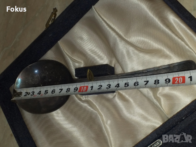 Комплект стари посребрени английски лъжички в кутия, снимка 5 - Антикварни и старинни предмети - 53356068