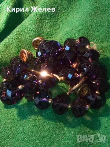 СТАРИННА ОГЪРЛИЦА от ПОСРЕБРЕНА МЕД с ПЕЧАТИ 925 и ГОЛЕМИ ФАСЕТИРАНИ ЦВЕТНИ БОХЕМСКИ КРИСТАЛИ 41872, снимка 15 - Антикварни и старинни предмети - 46233803