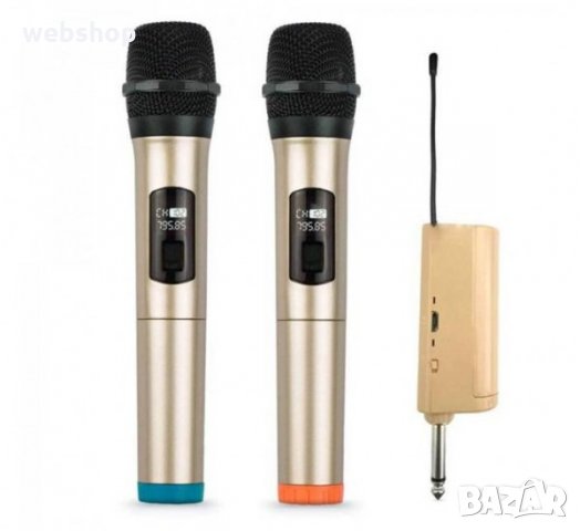 Професионална система с 2 безжични микрофона SM-820A, снимка 1 - Микрофони - 35451524