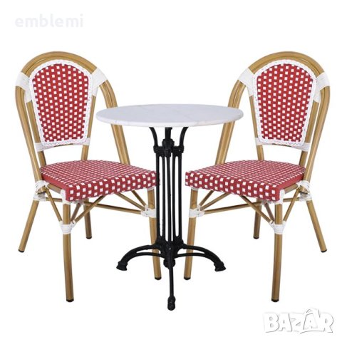 Стол трапезен PARIS Chair Alu Walnut/Wicker , снимка 10 - Столове - 44057663