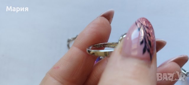 Сребърен комплект Дъга, снимка 6 - Колиета, медальони, синджири - 43169696