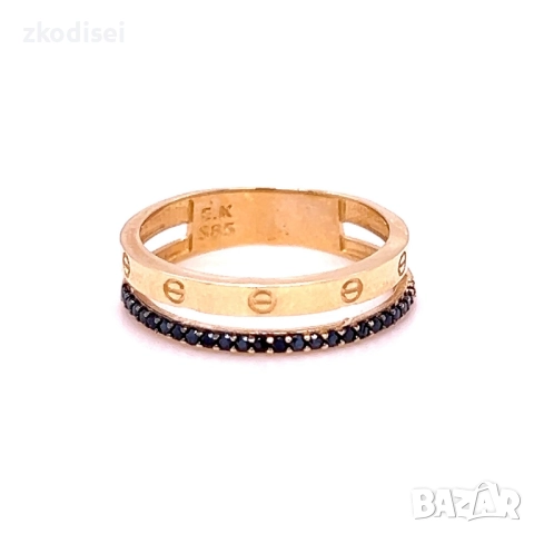 Златен дамски пръстен Cartier 2,10гр. размер:54 14кр. проба:585 модел:34416-6