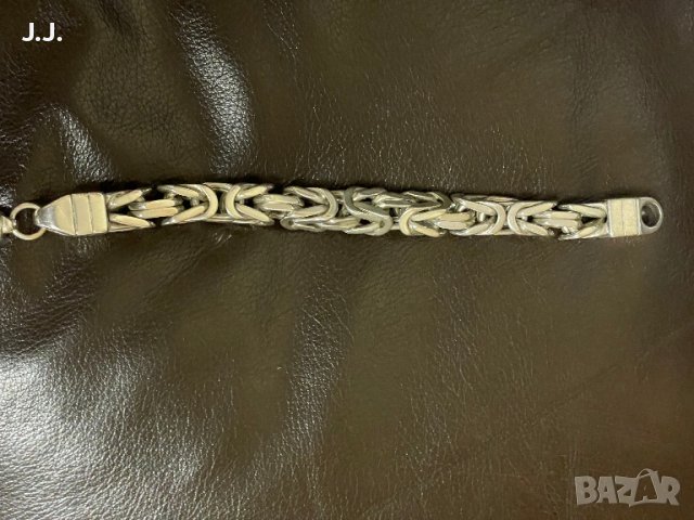 Масивна мъжка сребърна гривна ,4.50лв./гр., снимка 3 - Гривни - 44842361