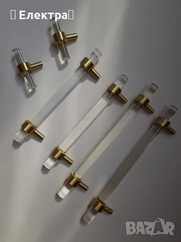 16 броя красиви и елегантни дръжки от месинг и акрил, снимка 17 - Други - 49875178