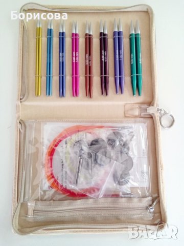 Луксозен комплект KnitPro Zing с 8 броя обръчи, снимка 2 - Други - 37750846