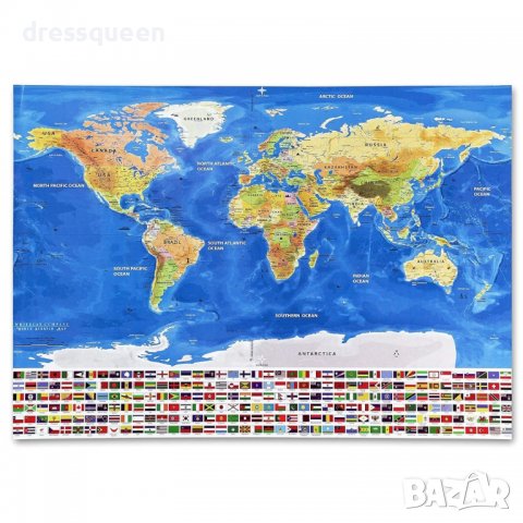 2031 Скреч карта на света OCEAN, снимка 10 - Други стоки за дома - 34987777
