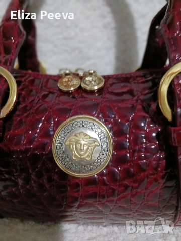 Чанта в цвят бордо, снимка 10 - Чанти - 53480081