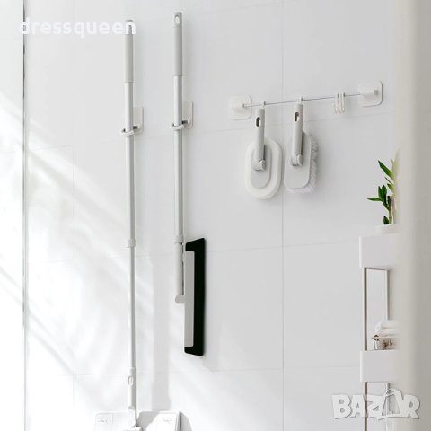 2599 Практична закачалка за дръжката на стирка или моп към стената, снимка 5 - Други стоки за дома - 44129832