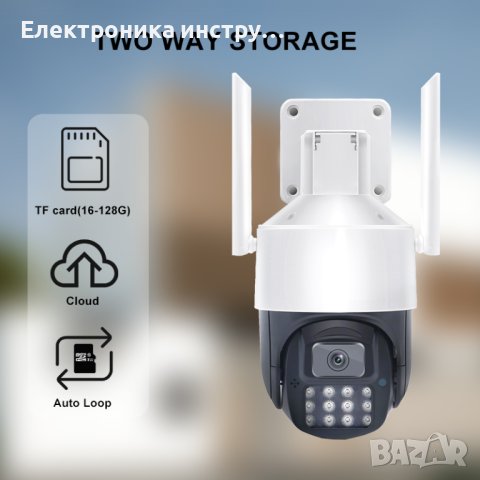 Куполна безжична WIFi 5MP камера, снимка 2 - IP камери - 43165684