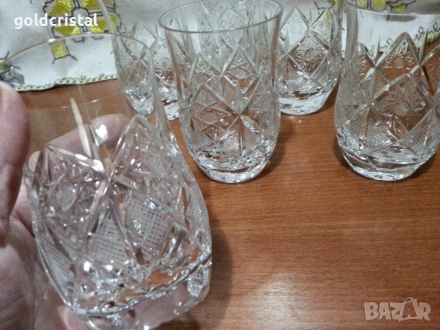 Кристални чаши, снимка 4 - Антикварни и старинни предмети - 43453283