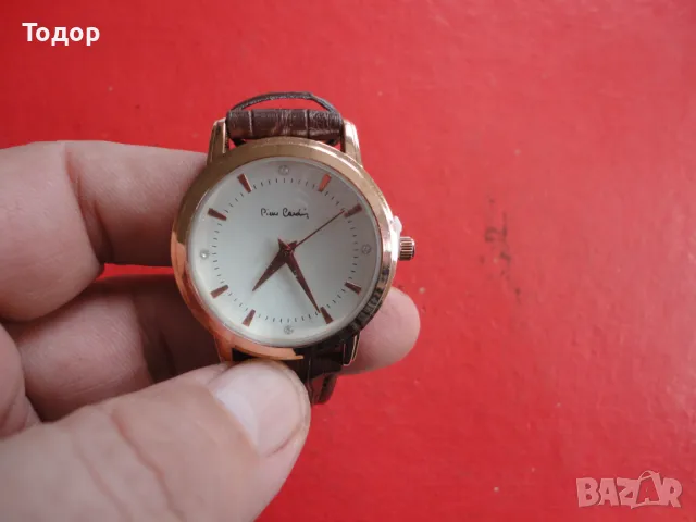 Страхотен кварцов часовник Piere Cardin 2, снимка 7 - Мъжки - 49072852