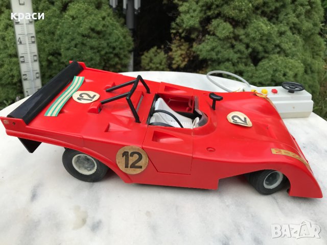 Стара количка Ferrari 312 Pb Race Car #12 Дистанционно управление GDR 35cm , снимка 8 - Колекции - 42951171