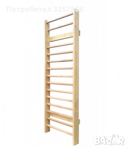 Шведска стена за гимнастика - 230 х 80 см - Безцветна - 14 Стъпала