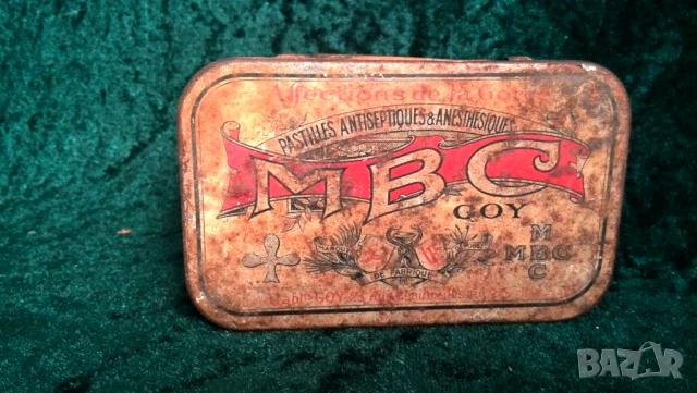 От 1930г Метална кутия - Френска антична метална кутия, снимка 2 - Други ценни предмети - 51308455