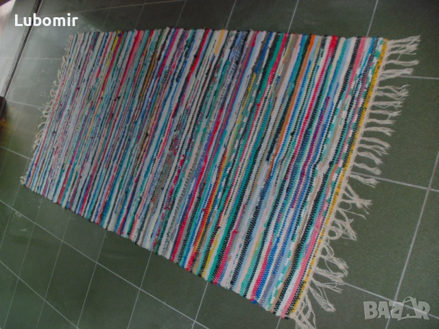 Килимче Мулти-колор - тъкан - 100% памук !!!, снимка 2 - Килими - 53560552