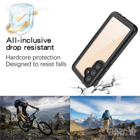 Samsung Galaxy S25+ REDPEPPER Водоустойчив / Удароустойчив Калъф + Скрийн Протектор – Черен, IP68, снимка 3 - Калъфи, кейсове - 50797332