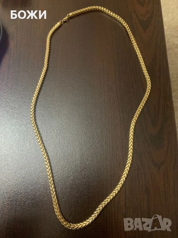Масивен позлатен синджир PIERLANG 62 см – неразличим от злато, снимка 3 - Колиета, медальони, синджири - 52997946