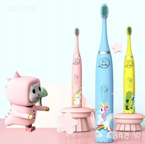 Детска четка за зъби Heelly Sonic Ултразвукова четка за деца, снимка 7 - Други - 49205042