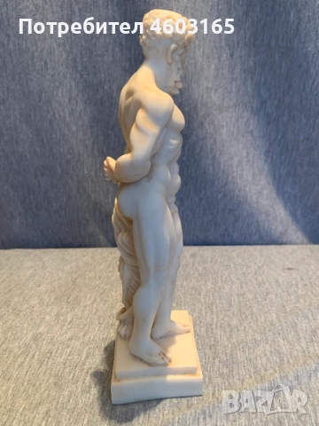 статуетка от алабастър Древногръцкият герой Херкулес и Нейският лъв, снимка 6 - Статуетки - 52681081