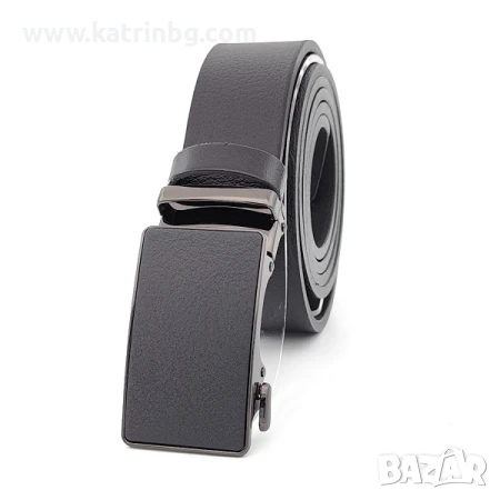 Мъжки колан за дънки автоматичен, черен, естествена кожа Код на продукта:C-0019