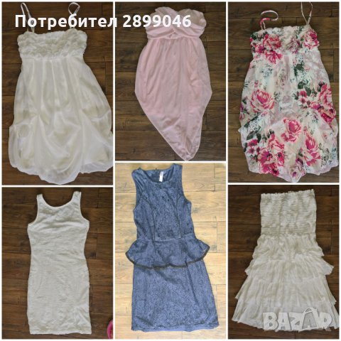Летни рокли -дънкова рокля,бяла, синя, на цветя , снимка 2 - Рокли - 33016728