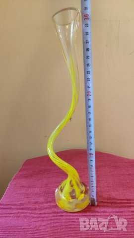 Ваза от цветно стъкло,България. , снимка 5 - Вази - 39130596
