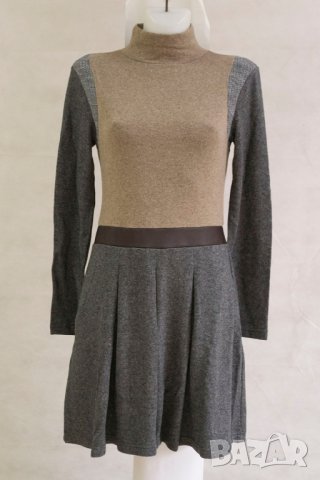 Рокля в сиво и бежово Conquista - S