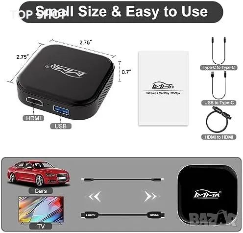 Нов CarPlay Адаптер с Android 11.0 и HDMI Изход Кола автомобил, снимка 7 - Аксесоари и консумативи - 49458007