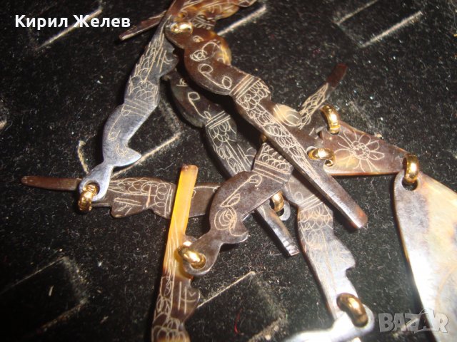 ВИНТИДЖ АРТ ОГЪРЛИЦА НЕЖКО КОЛИЕ ГРАВИРАНО КАТАЛИН СТАРИННО РЯДКО УКРАШЕНИЕ 4836, снимка 10 - Колиета, медальони, синджири - 32241465