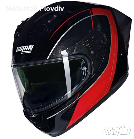 Каска Nolan N60-6 Sport Mesmerico 342 Black Red – Гланц ECE 22.06, снимка 4 - Аксесоари и консумативи - 51894374