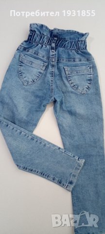 Дънки с висока талия , снимка 2 - Детски панталони и дънки - 43983614