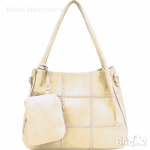 Елегантна и практична дамска чанта с включено портмоне, снимка 7 - Чанти - 49349408