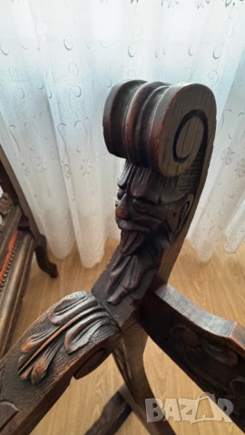 Антикварна гарнитура с масичка, снимка 5 - Дивани и мека мебел - 53058681