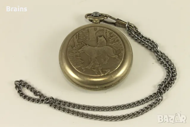 Руски Джобен Часовник Молния С Вълци С Кюстек, снимка 8 - Антикварни и старинни предмети - 49386161