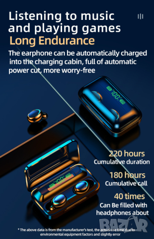 BLUETOOTH LCD безжични слушалки с POWERBANK F9-5C, снимка 7 - Bluetooth слушалки - 44889803