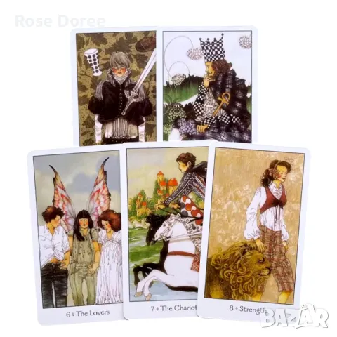 Много красиви Таро карти с античен фентъзи стил 78 неразопаковани, снимка 4 - Колекции - 47525071