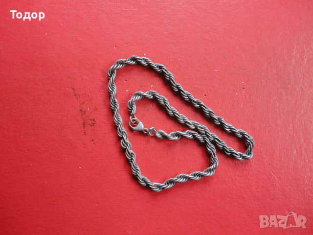 Сребърен синджир верижка верига 1, снимка 6 - Колиета, медальони, синджири - 53060962
