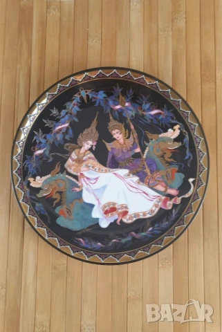 6 тайландски декоративни чинии - "Любовната история на Сиам", снимка 4 - Чинии - 51196390