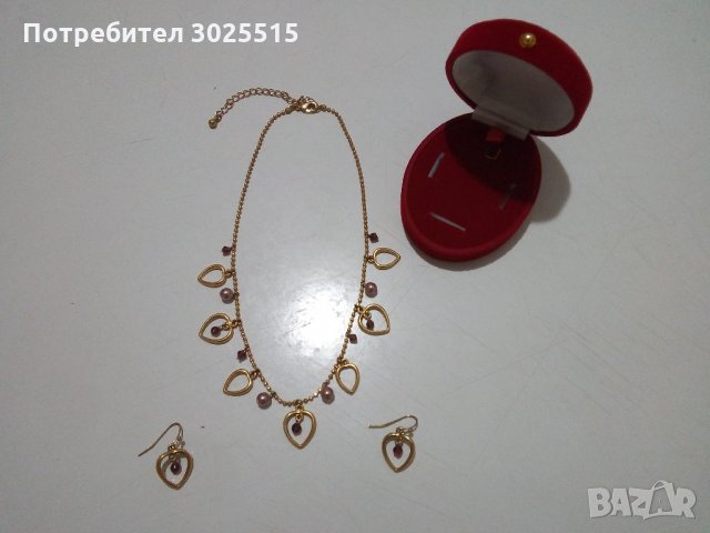 Комплект колие и обеци , два модела , снимка 2 - Бижутерийни комплекти - 34752845