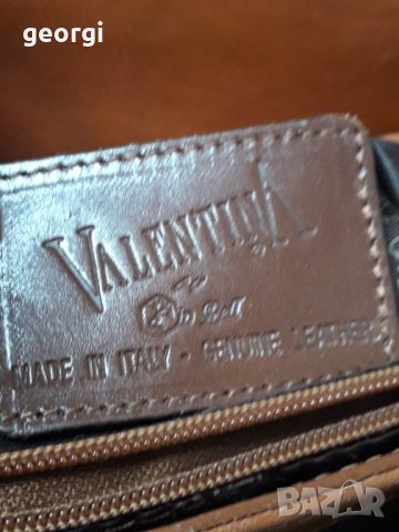 Италианска кожена чанта през рамо от естествена кожа Valentina   2/3, снимка 11 - Арт сувенири - 32664384