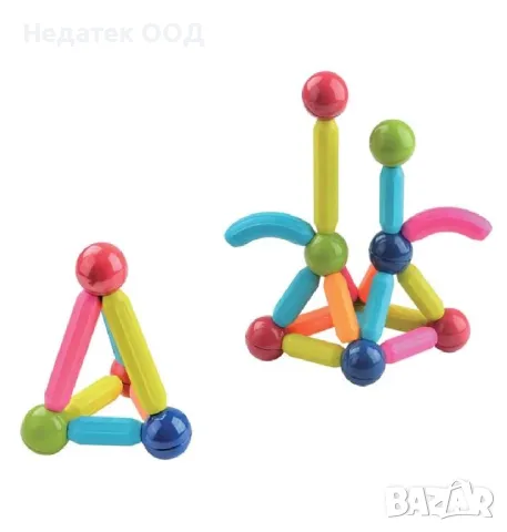 Магнитен конструктор, 36 бр., снимка 2 - Конструктори - 49266224