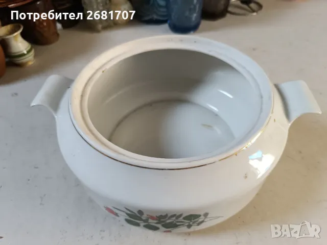 стар керамичен супник , снимка 2 - Антикварни и старинни предмети - 48836032