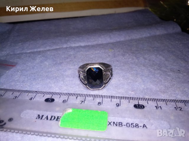 СКЪПОЦЕНЕН АВТОРСКИ СРЕБЪРЕН ПИРАТСКИ ПРЪСТЕН СРЕБРО 925 с НИЕЛО и ОГРОМЕН ФАСЕТИРАН МАРКАЗИТ 36405, снимка 13 - Пръстени - 39535693