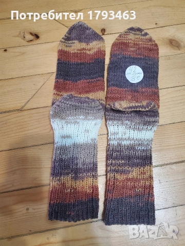 Ръчно плетени мъжки чорапи размер 42, снимка 11 - Мъжки чорапи - 50037516