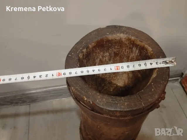 Стар съд за биене на масло, снимка 6 - Антикварни и старинни предмети - 47623618