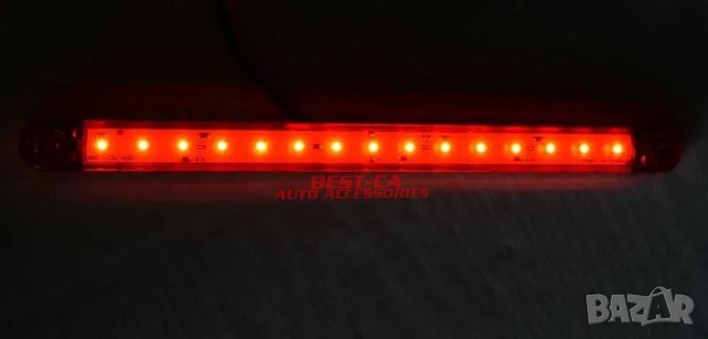 Червени габаритни светлини 15 SMD LED 12V-24V за камиони, ремаркета, каравани, кемпери и други, снимка 5 - Аксесоари и консумативи - 43830458
