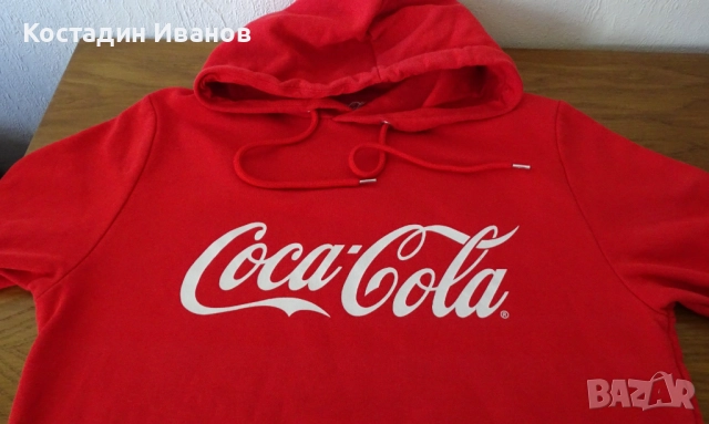 Coca Cola мъжки суичър с качулка Кока Кола, снимка 4 - Суичъри - 52180305